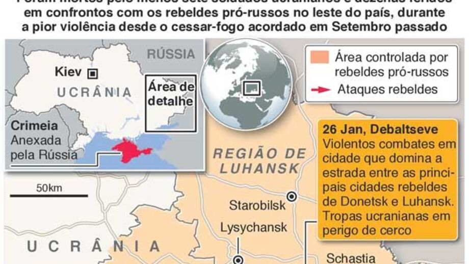 Nova vaga de combates na Ucrânia