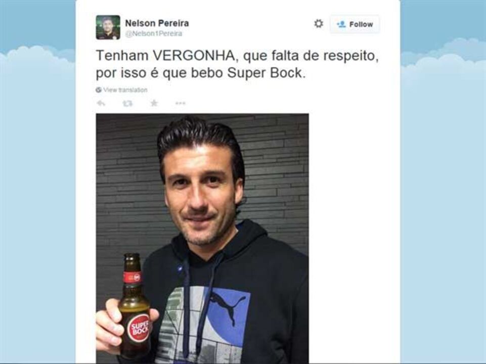 Nélson: «Tenham vergonha, por isso é que bebo Super Bock»