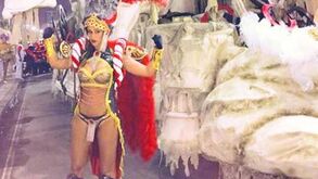 Rita Pereira no desfile da Grande Rio