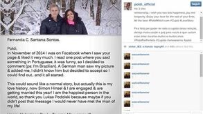 Podolski juntou casal... no Facebook