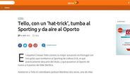 Tello em destaque na imprensa espanhola