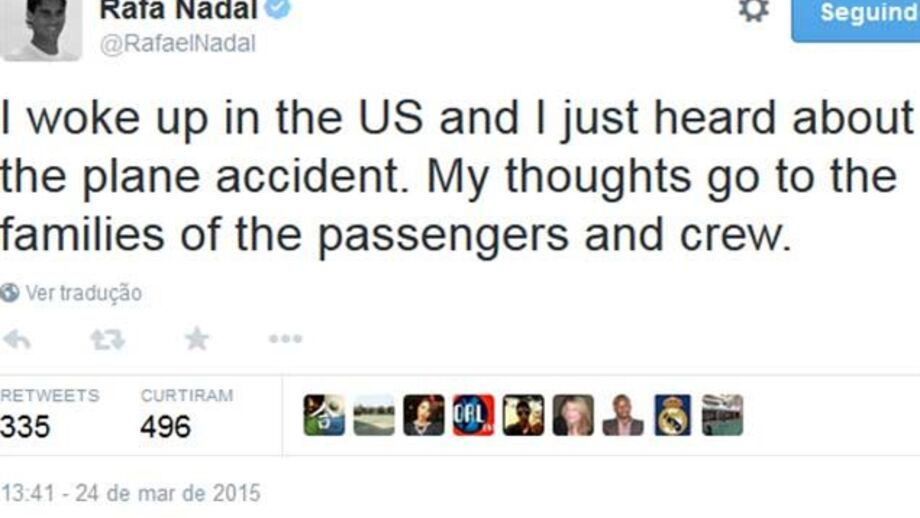 Figuras do desporto espanhol e alemão lamentam vítimas