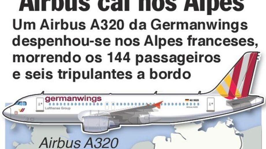Airbus A320 despenha-se nos Alpes franceses