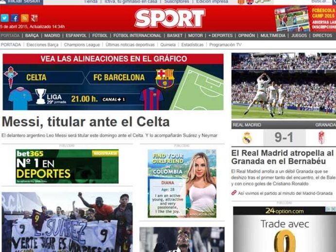 Ronaldo rei nos site com 'manita' ao Granada