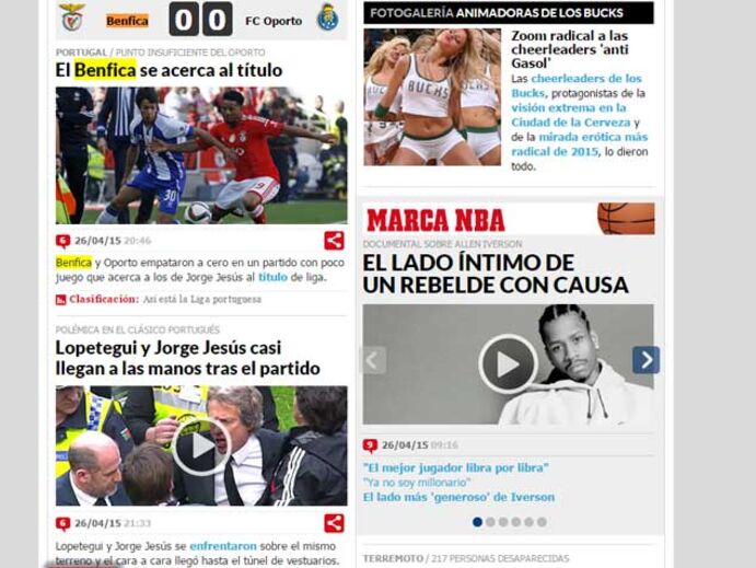 Confronto de treinadores destacado pela imprensa internacional