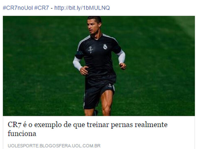 Musculatura nas pernas de Ronaldo dá que falar