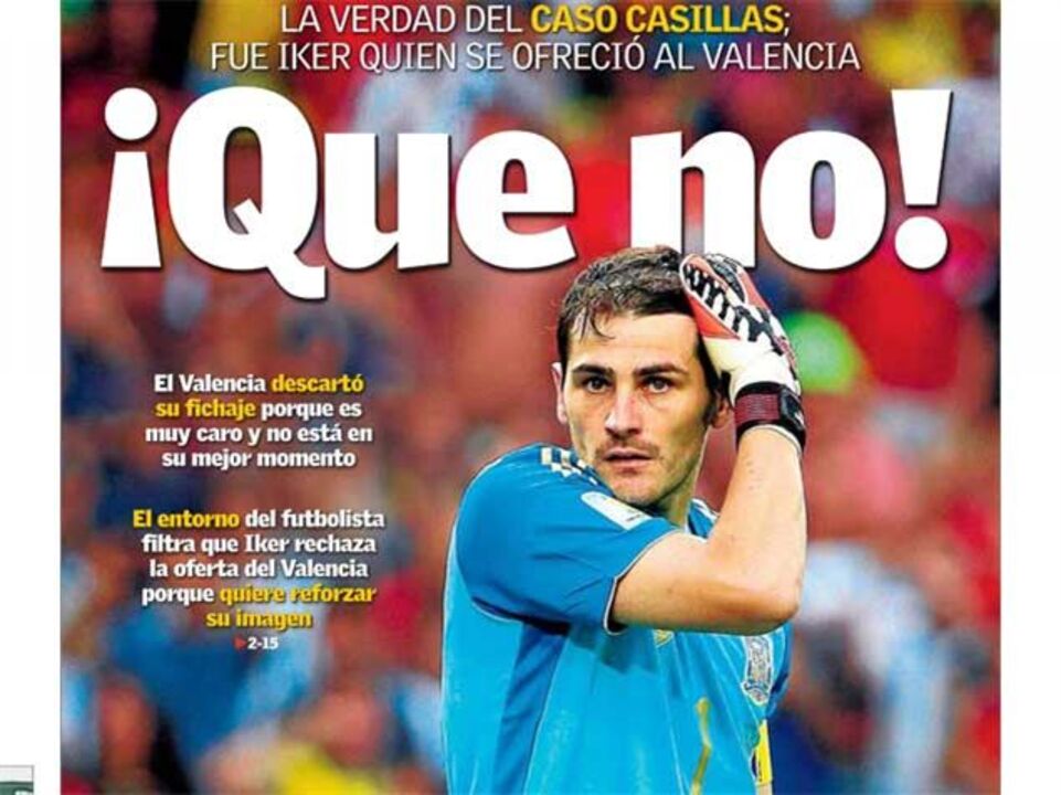 Afinal, foi Casillas quem se ofereceu ao Valencia