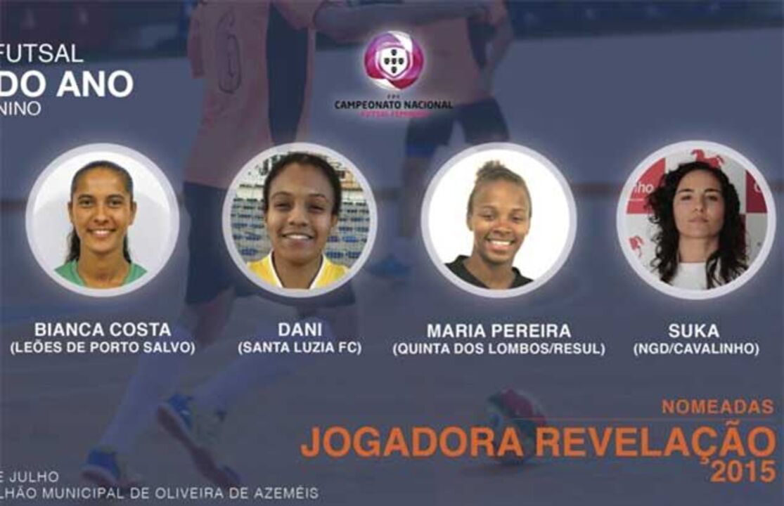 Gala do Futsal: nomeadas para jogadora revelação