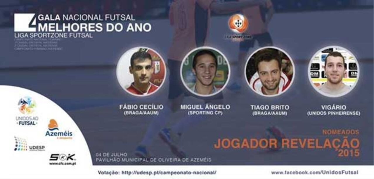 Gala do Futsal: nomeados para jogador revelação