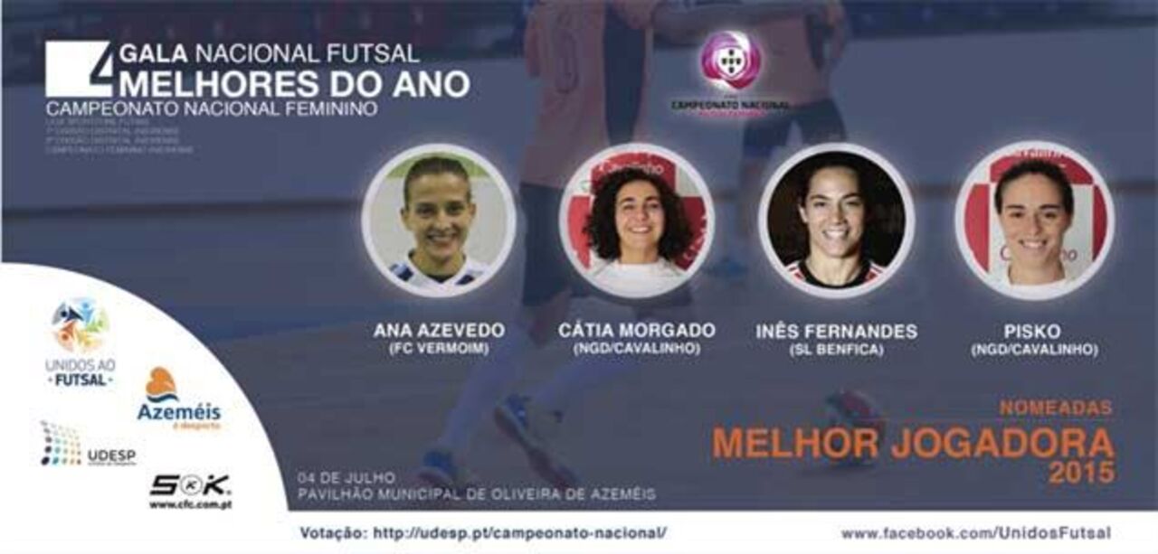 Gala do Futsal: nomeadas para melhor jogadora