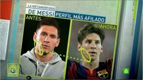 A transformação física de Messi