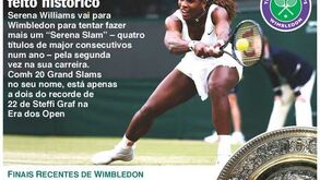 Serena procura novo feito histórico em Wimbledon