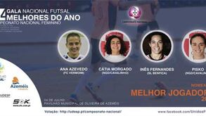 Gala do Futsal: nomeadas para melhor jogadora