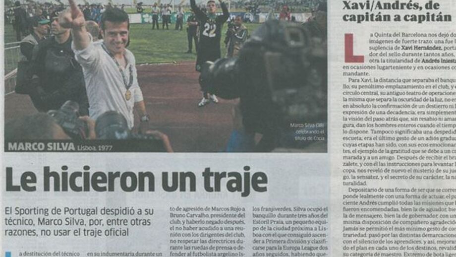 Fato oficial de Marco Silva com honras na imprensa espanhola