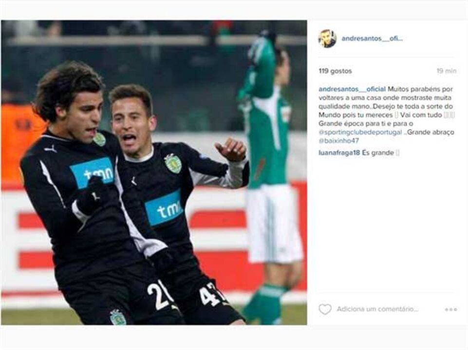 André Santos: «João Pereira, grande época para ti e para o Sporting»