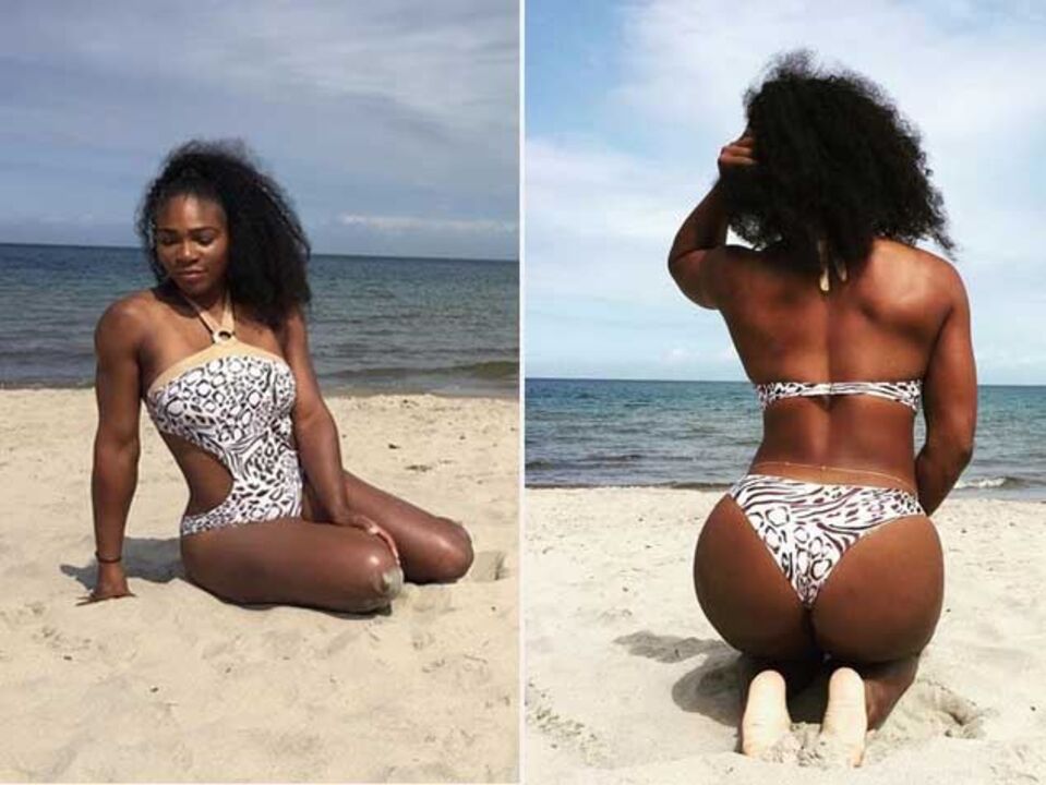 Serena Williams exibe curvas e recebe elogios