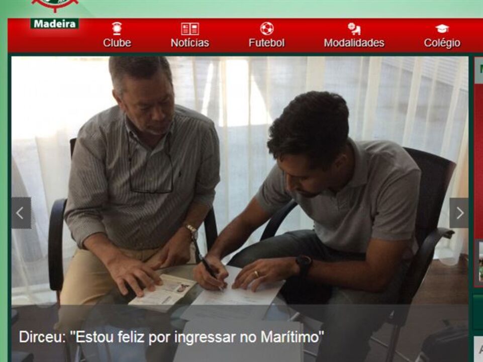 Dirceu "estreia" novo site do clube