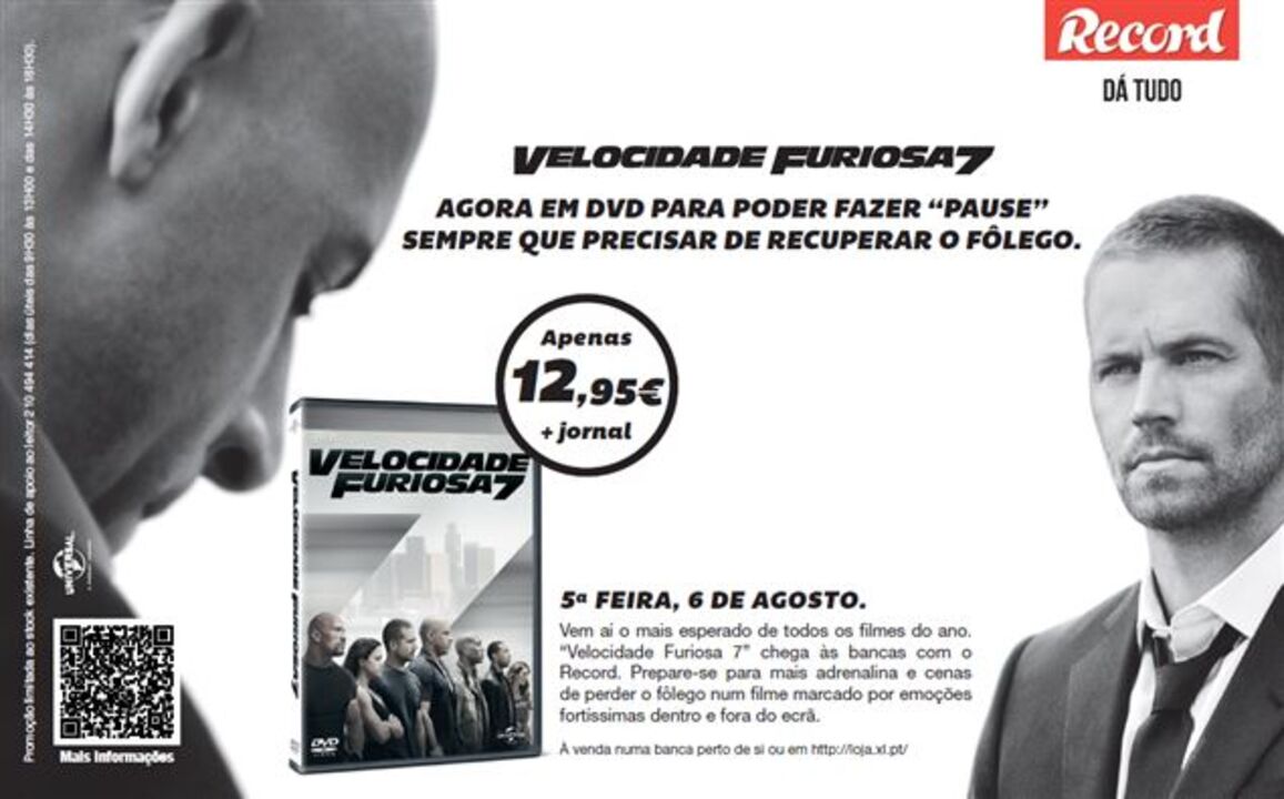 DVD Velocidade Furiosa 7