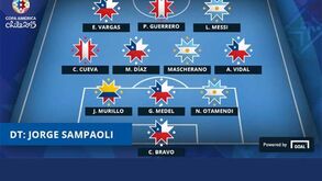 Cinco chilenos e Messi na equipa ideal da prova