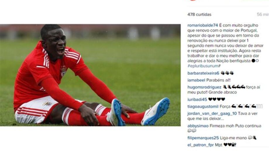 Romário Baldé renovou contrato