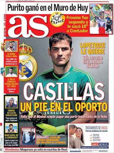 Imprensa dá Casillas como 'perdido' para o FC Porto