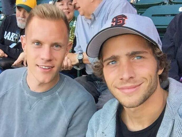 Craques do Barcelona foram ao beisebol