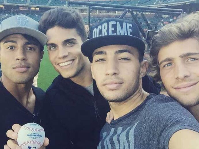 Craques do Barcelona foram ao beisebol