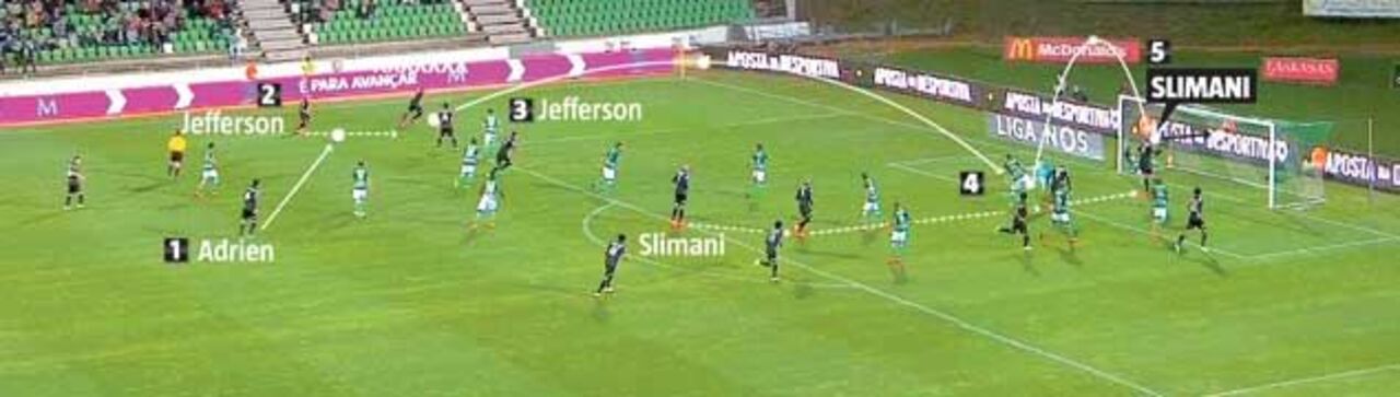 O golo de Slimani frente ao Rio Ave