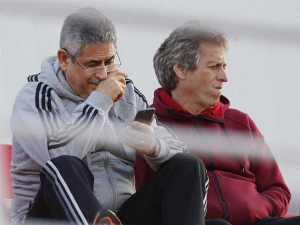 Jorge Jesus e Luís Filipe Vieira juntos ao almoço