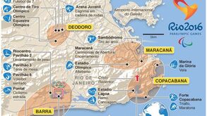 As sedes dos Jogos Paralímpicos'2016
