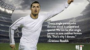 Ronaldo apela à doação de sangue