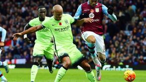 Manchester City não sai do nulo em Villa Park