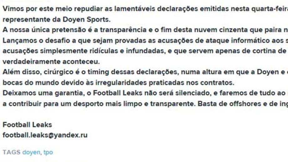 Desafio à Doyen para provar ataque informático