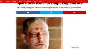 Paul Gascoigne feito num farrapo