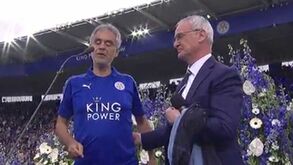  Claudio Ranieri emocionou-se com Andrea Bocelli