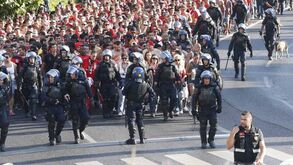 Corpo de Intervenção da PSP de Lisboa todo mobilizado para festa do título