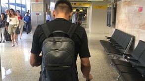 Toto Salvio a caminho das férias em Buenos Aires