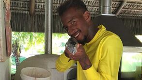 Talisca foi à pesca e... teve sorte