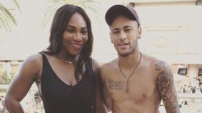 Neymar em festa com Serena Williams