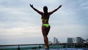 Luciana Abreu na melhor vista da cidade