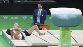 A lesão arrepiante de um ginasta francês nos Jogos Olímpicos (imagens chocantes)