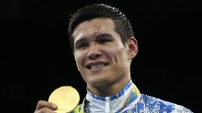 Daniyar Yeleussinov campeão olímpico na categoria de 69 kg