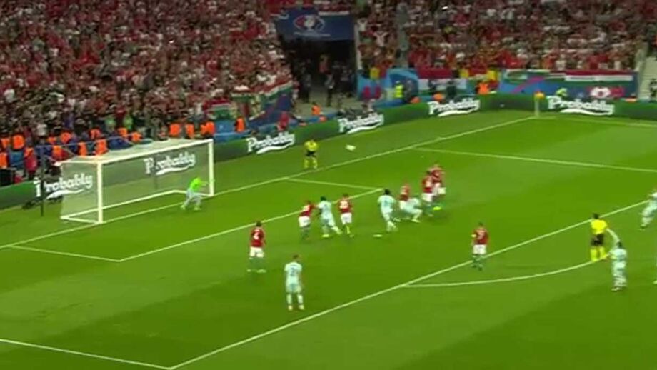 Király parou um remate bem colocado de Kevin de Bryune...