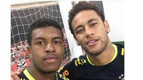 Leo Natel no treino do Brasil