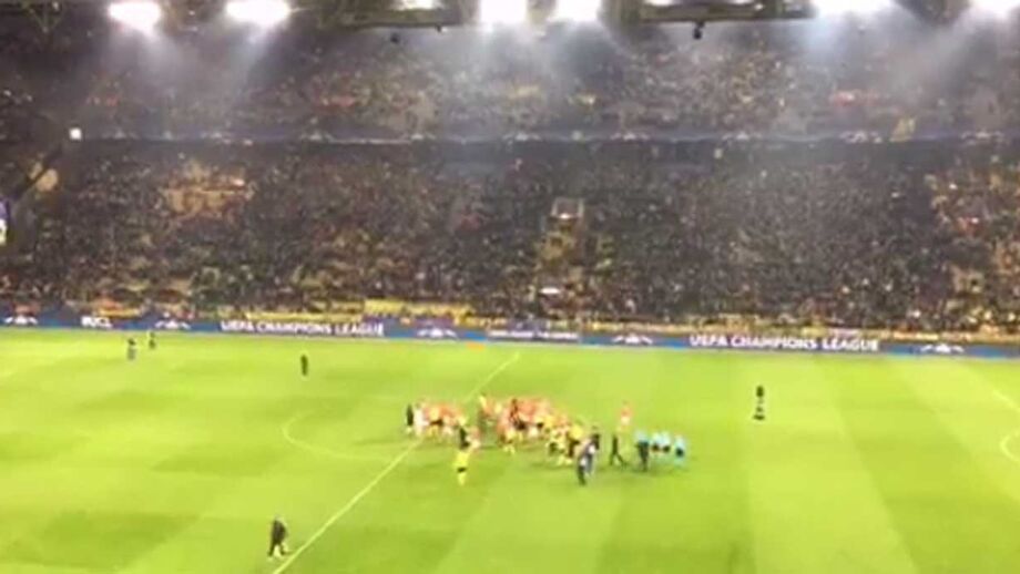 O Benfica perdeu por 4-0 com o Borussia Dortmund mas, apesar da eliminação nos oitavos de final da Liga dos Campeões, os adeptos encarnados foram incansáveis no apoio