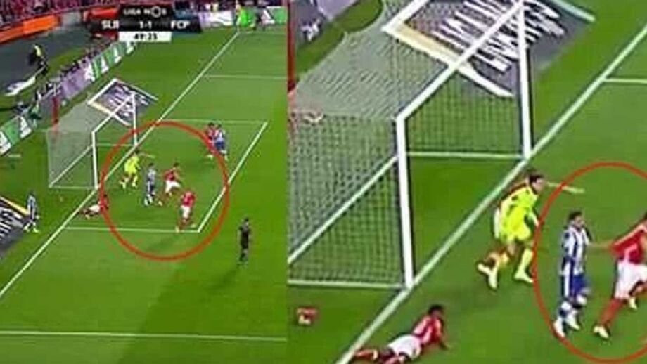 Mãozinha de Maxi Pereira antes do golo?