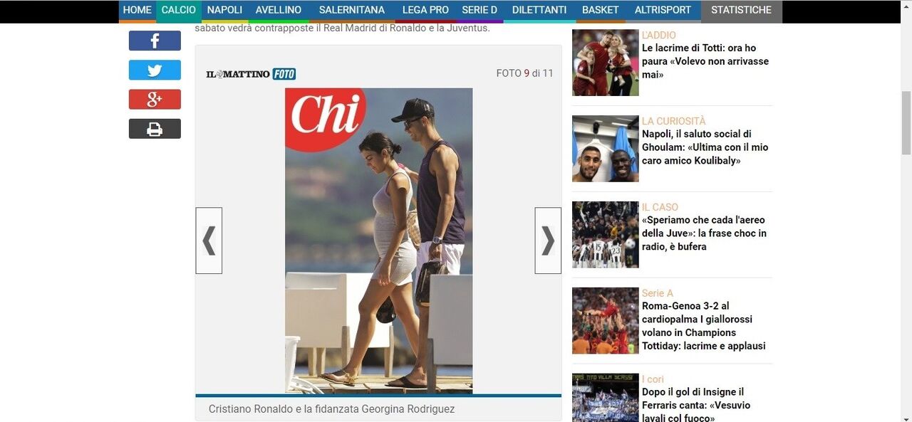 Imprensa italiana divulga novas imagens e garante que namorada de Ronaldo está mesmo grávida