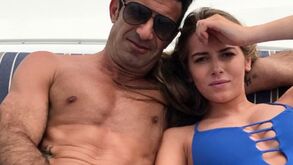 Figo num momento de descanso com a filha mais velha