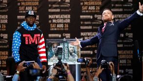 Se o primeiro no 1.º 'round' foi assim, imagine o combate entre Mayweather e McGregor