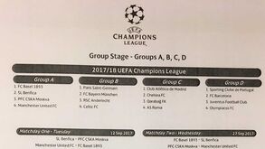 O calendário do Sporting na fase de grupos